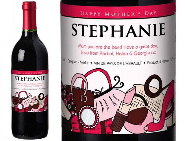 Mother's Day Accessories Personalised Red Wine