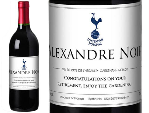 Spurs Classic Personalised Red Wine