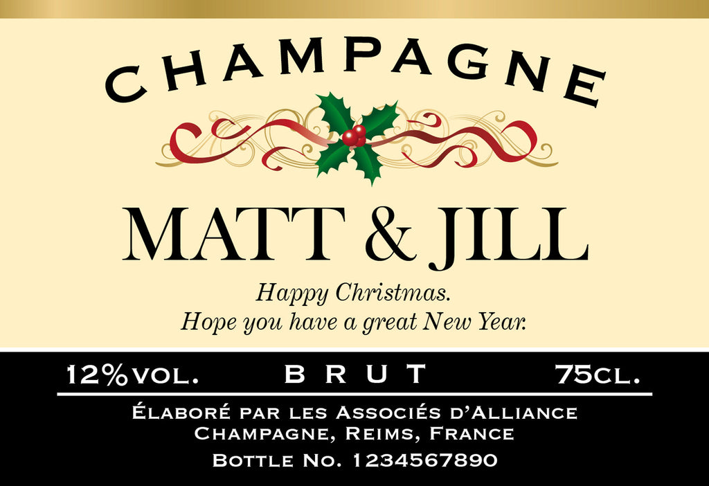 Festive Labels for Champagne