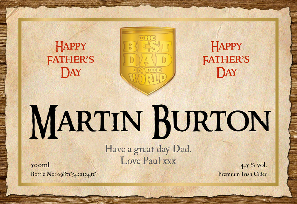 Father's Day Labels for Cider (Pack of 12)