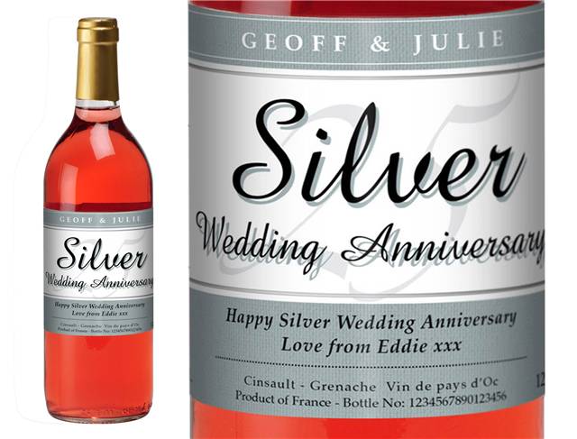 25th Anniversary Personalised Rosé Wine