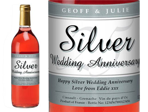 25th Anniversary Personalised Rosé Wine