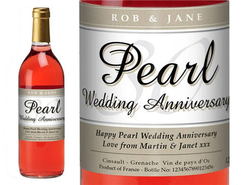 30th Anniversary Personalised Rosé Wine