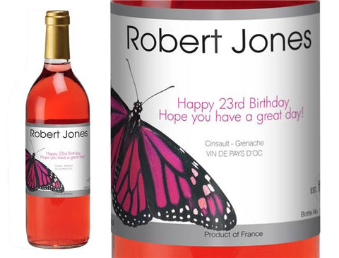 Butterfly Personalised Rosé Wine