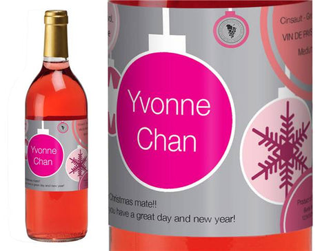 Christmas Personalised Rosé Wine