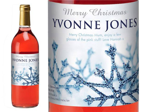 Winter Snow Personalised Rosé Wine