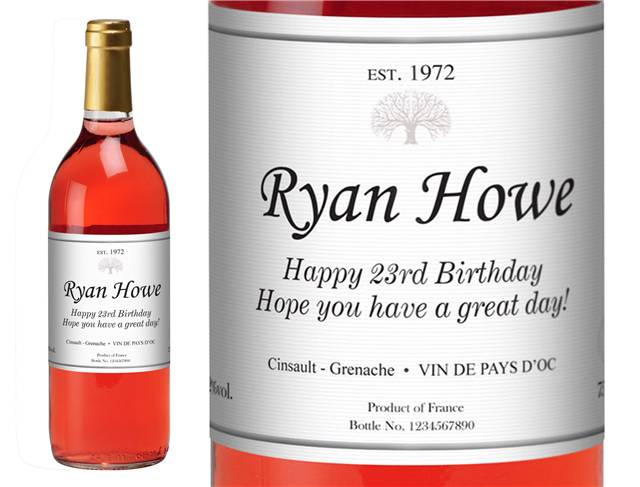Classic Personalised Rosé Wine