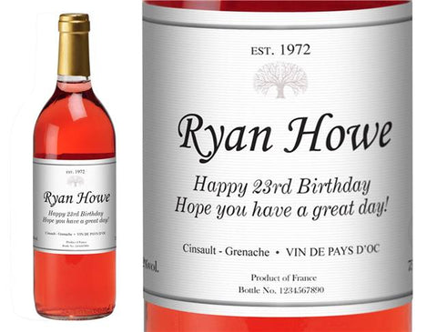 Classic Personalised Rosé Wine