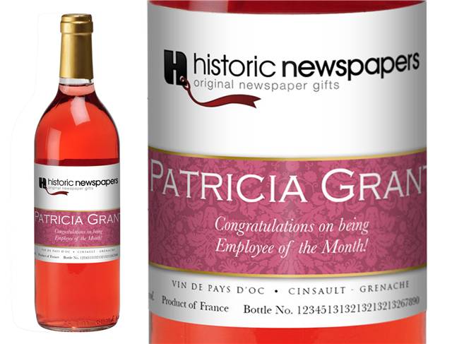 Corporate Ribbon Personalised Rosé Wine