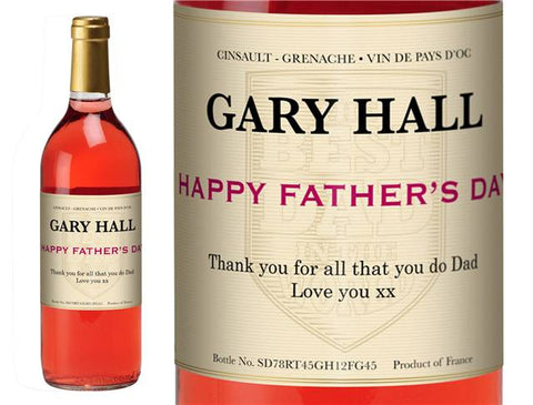 Father's Day Classic Personalised Rosé Wine