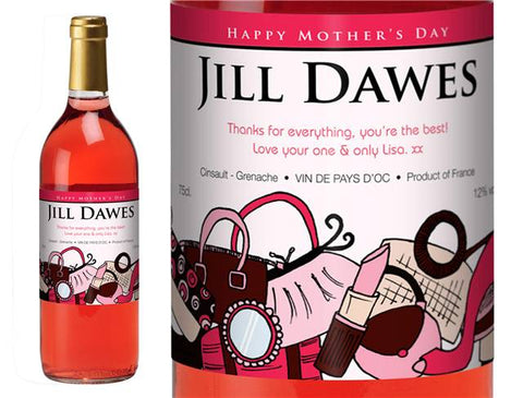 Mother's Day Accessories Personalised Rosé Wine