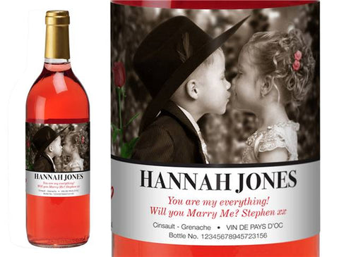 The Valentine Kiss Personalised Rosé Wine