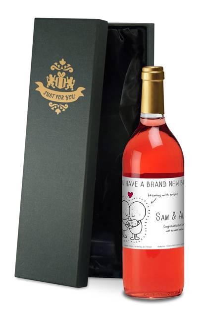 French AC Chilli & Bubble's New Baby Rosé Wine in a Silk Lined Box