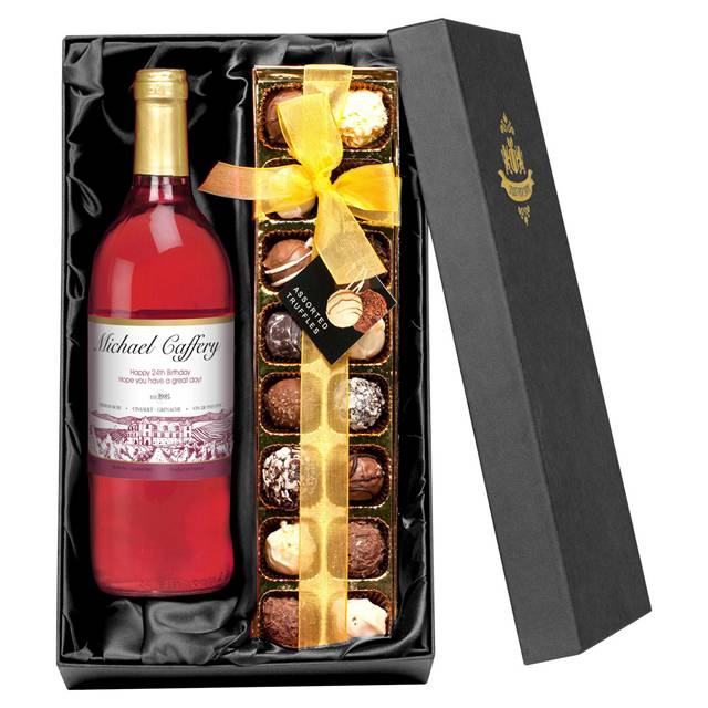 French AC Vineyard Rosé Wine with Chocolates Giftpack