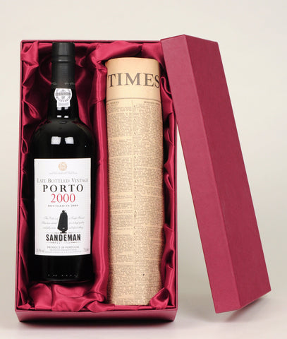 Sandemans LBV Port with Newspaper Giftpack