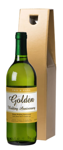 French AC 50th Anniversary White Wine in a Gold Box