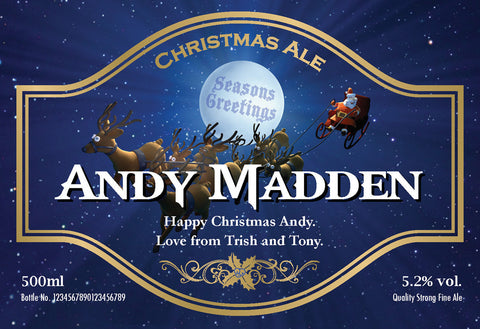 Christmas Labels for Beer (Pack of 2)