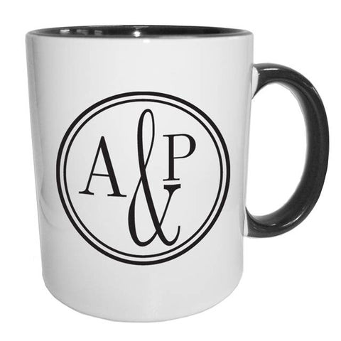 Monogram Circle Black Sub Mug