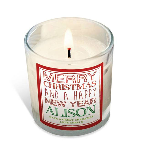 Personalised And A Happy New Year Rose Scented Candle