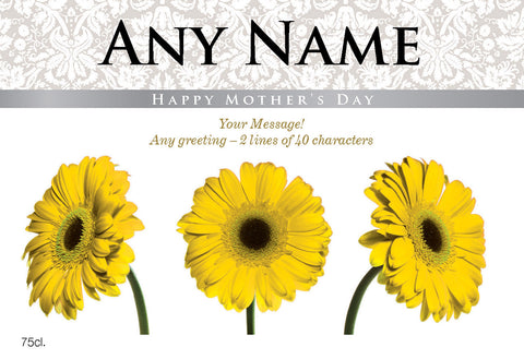 Gerberas Mother's Day Labels for White Wine (Pack of 12)