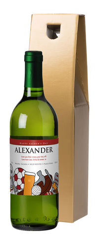 French VdP Father's Day Montage White Wine in a Gold Box