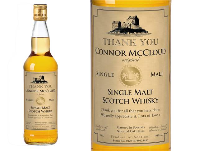 Thank You Personalised Single Malt Whisky