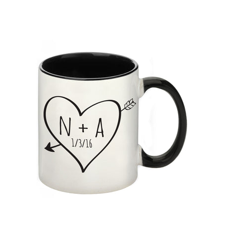 Sketch Heart Sublimation Mug