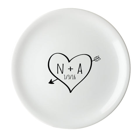 Sketch Heart Pizza Plate