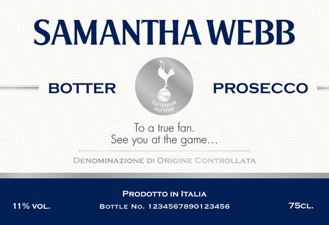 Spurs Blue Stripe Labels for Prosecco