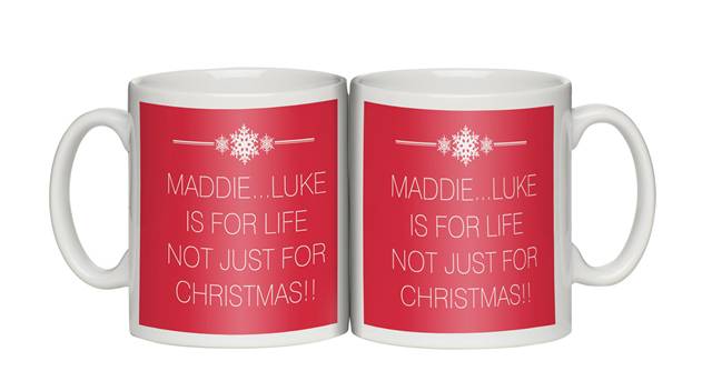 Personalised Christmas Text Message Mug