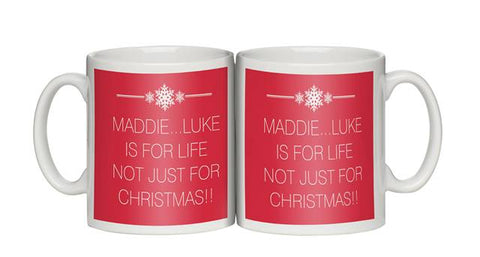 Personalised Christmas Text Message Mug