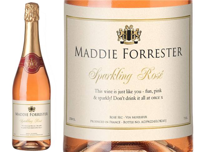Celebrate Personalised Sparkling Rosé Wine