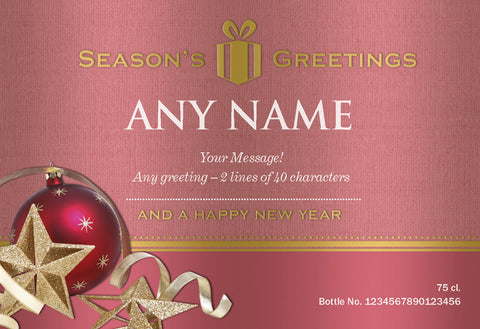 Christmas Baubles Labels for Rosé Wine (Pack of 12)
