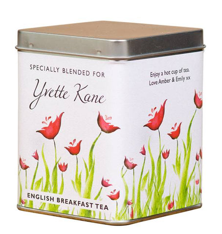 Tea Bags In Tin Poppy Design