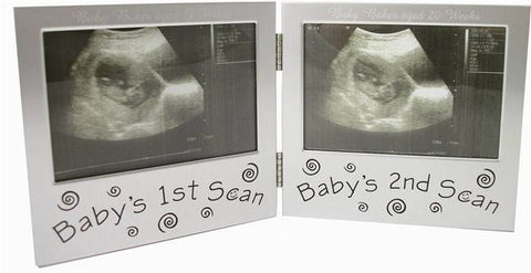 Baby Scan Double Photo Frame