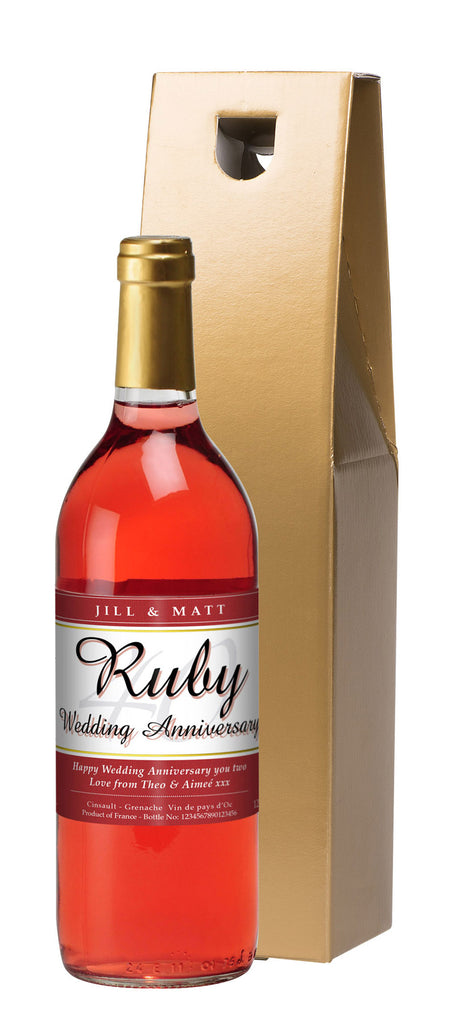 French AC 40th Anniversary Rosé Wine in a Gold Box