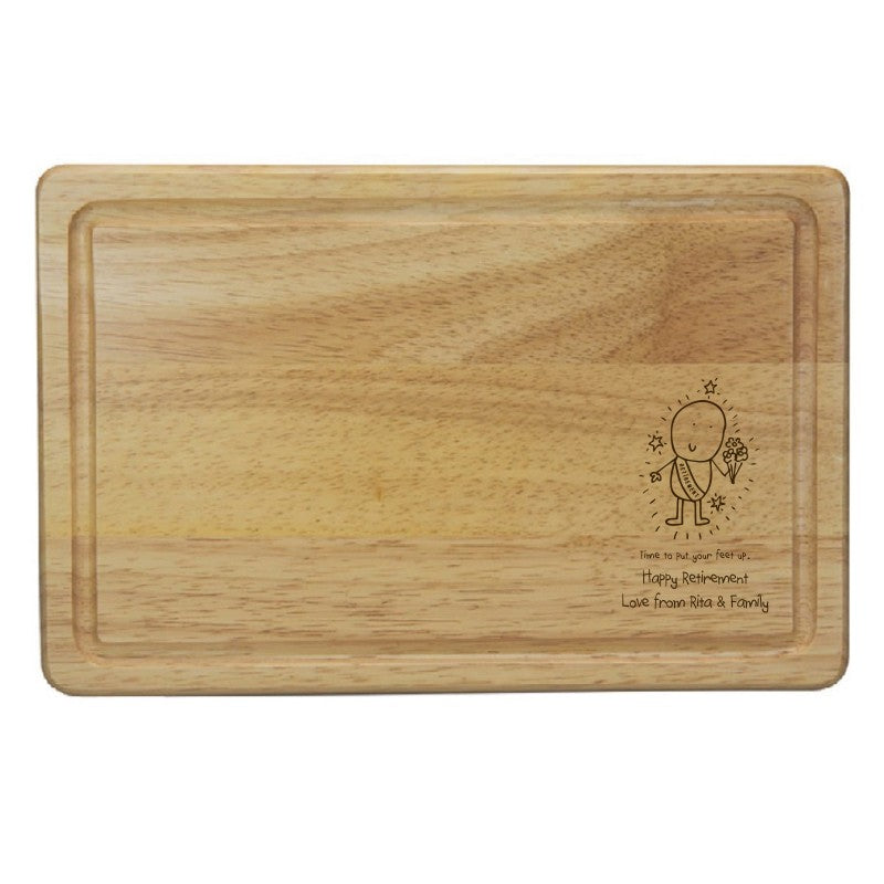 Chilli & Bubbles Retirement Rectangle Wooden Chopping Board