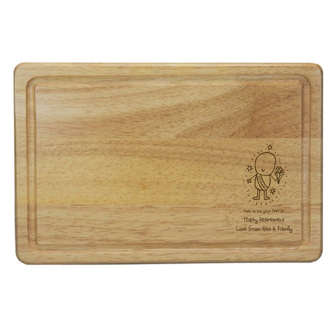Chilli & Bubbles Retirement Rectangle Wooden Chopping Board