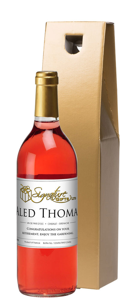 French VdP Corporate Classic Rosé Wine in a Gold Box
