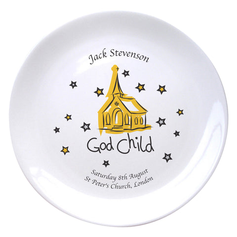 Church Godchild 8" Bone China Coupe Plate