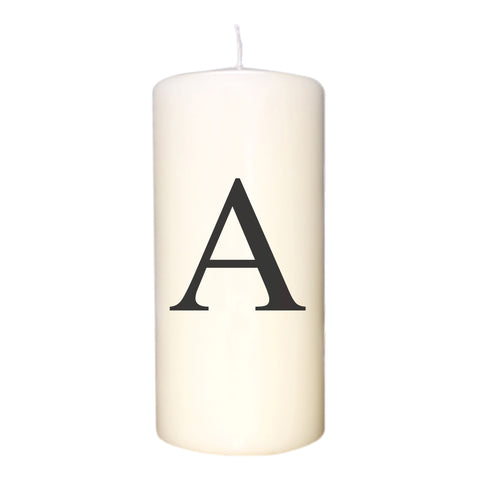 Black Monogram Initial Candle