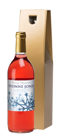 French AC Winter Snow Rosé Wine in a Gold Box