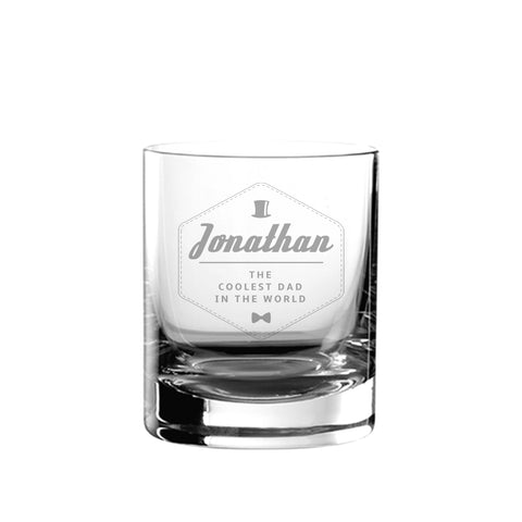 Hipster Style Coolest Dad Tumbler Glass