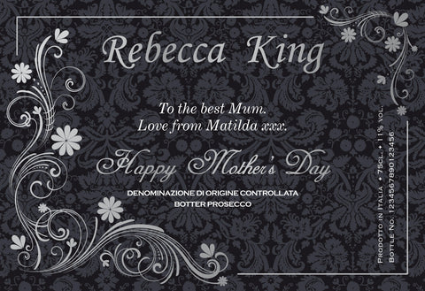 Ornate Mother's Day Labels for Prosecco (Pack of 2)