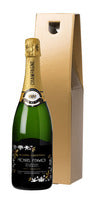 Christmas Snowflakes Champagne in a Gold Gift box