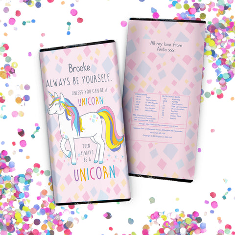 Always Be A Unicorn Chocolate Bar