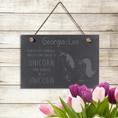 Always Be A Unicorn Slate Sign