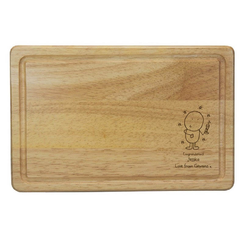 Chilli & Bubble's Congratulations Rectangle Wooden Chopping Board