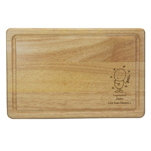 Chilli & Bubble's Congratulations Rectangle Wooden Chopping Board