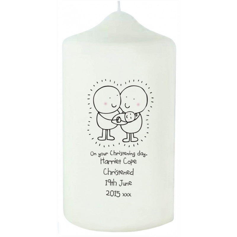 Chilli & Bubble's Christening Candle